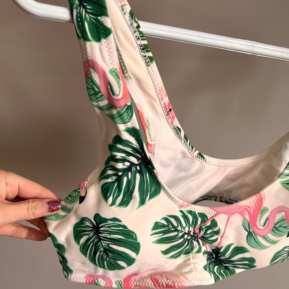 Tropical Monstera and Flamingo High-Waisted Bikini - Picture 11 of 15